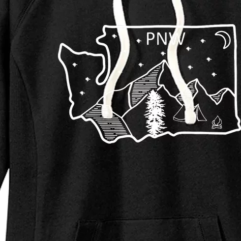 Cool Pnw Pacific Northwest Washington Women's Fleece Hoodie