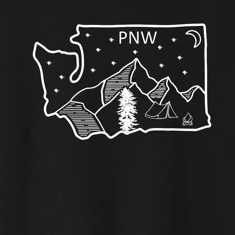 Cool Pnw Pacific Northwest Washington Women's Crop Top Tee