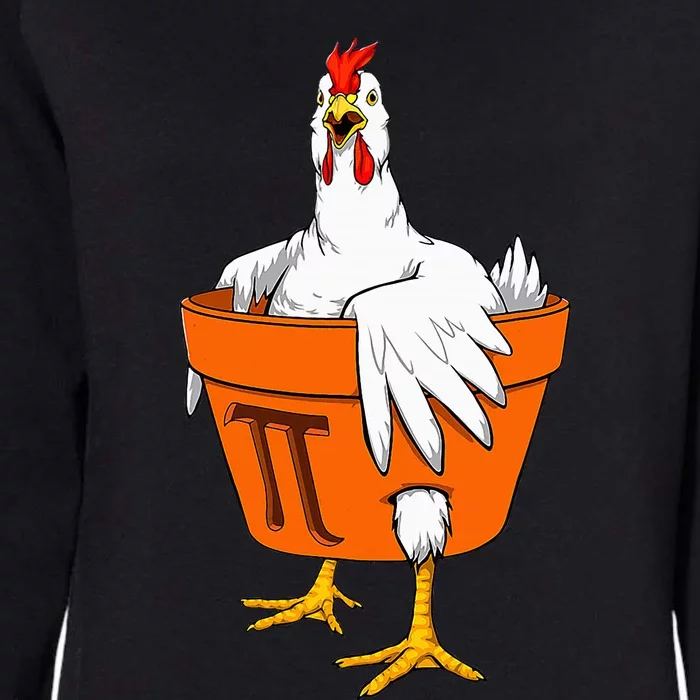 Chicken Pot PI Day Math Teacher Gift Womens California Wash Sweatshirt