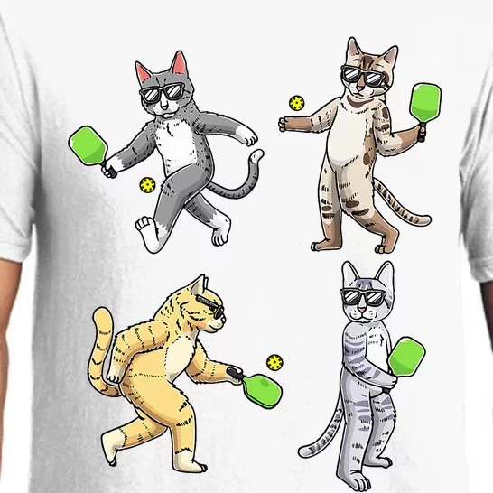 Cats Playing Pickleball Pajama Set