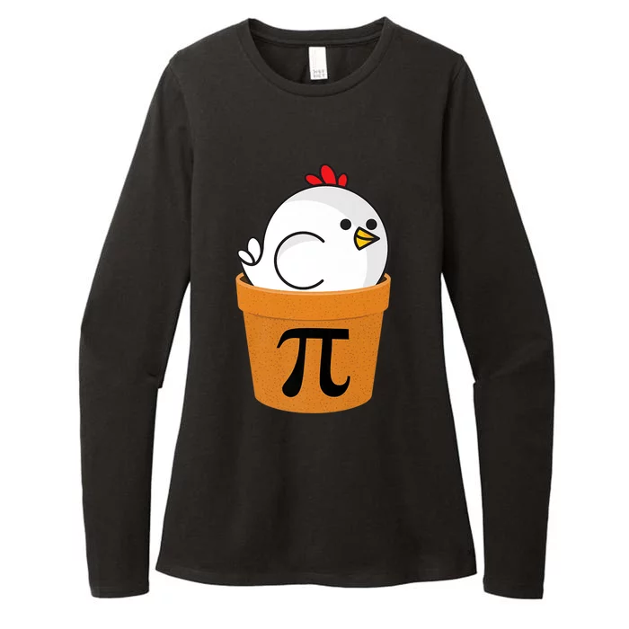 Chicken Pot Pi Shirt, Funny Math Day Gift Premium Womens CVC Long Sleeve Shirt