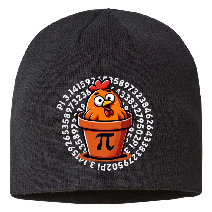 Chicken Pot Pi Day Women Math Teacher 8 1/2in Sustainable Knit Beanie