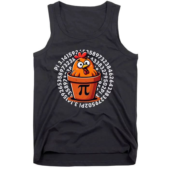 Chicken Pot Pi Day Women Math Teacher Tank Top