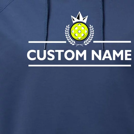 Custom Pickleball Personalize Team Name Performance Fleece Hoodie