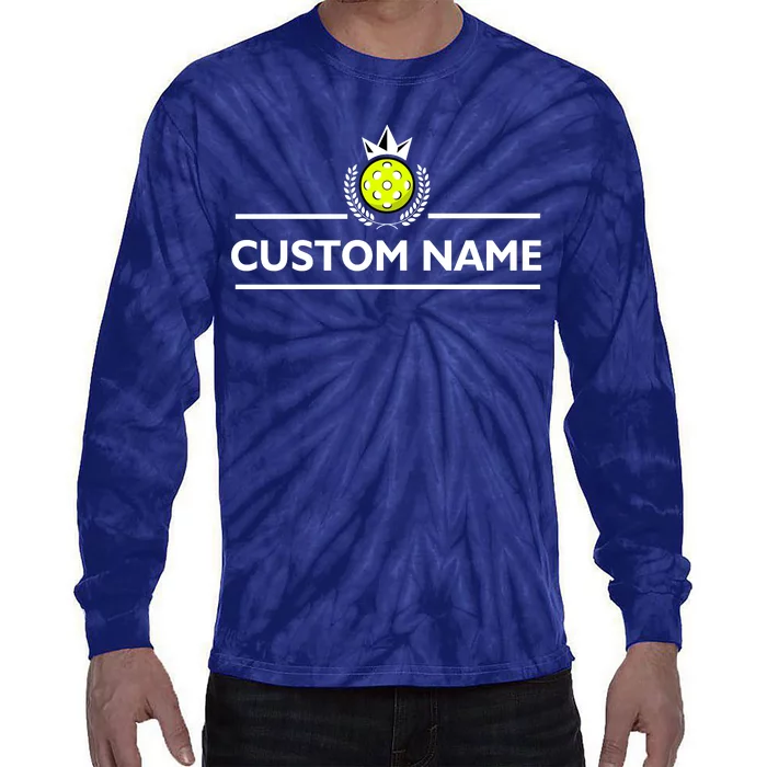 Custom Pickleball Personalize Team Name Tie-Dye Long Sleeve Shirt