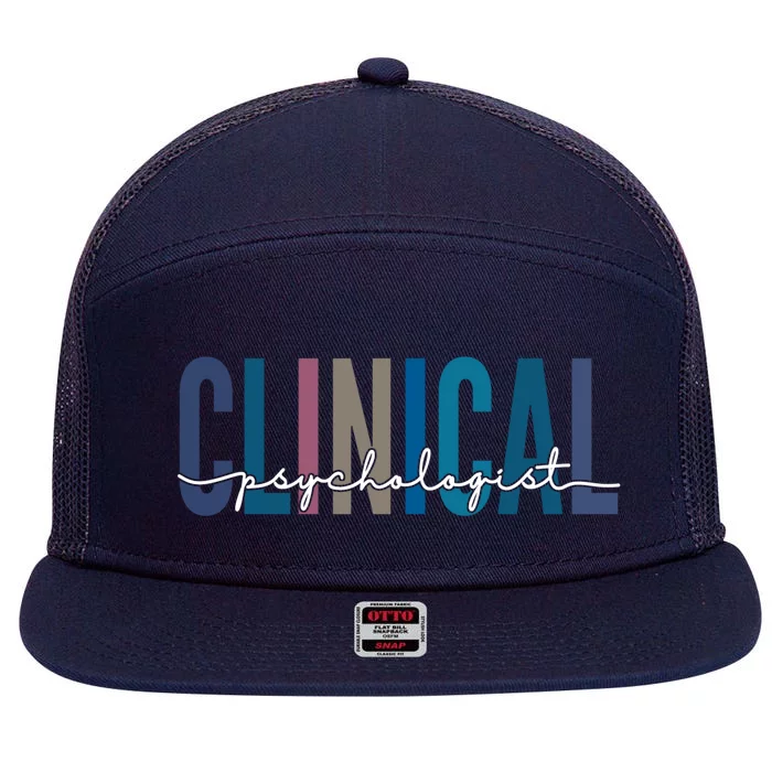 Clinical Psychologist Psychology Meaningful Gift 7 Panel Mesh Trucker Snapback Hat