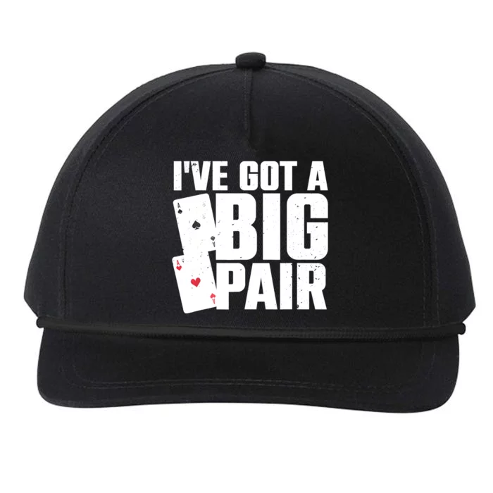 Cool Poker Player Design Casino Lover Gambler Snapback Five-Panel Rope Hat