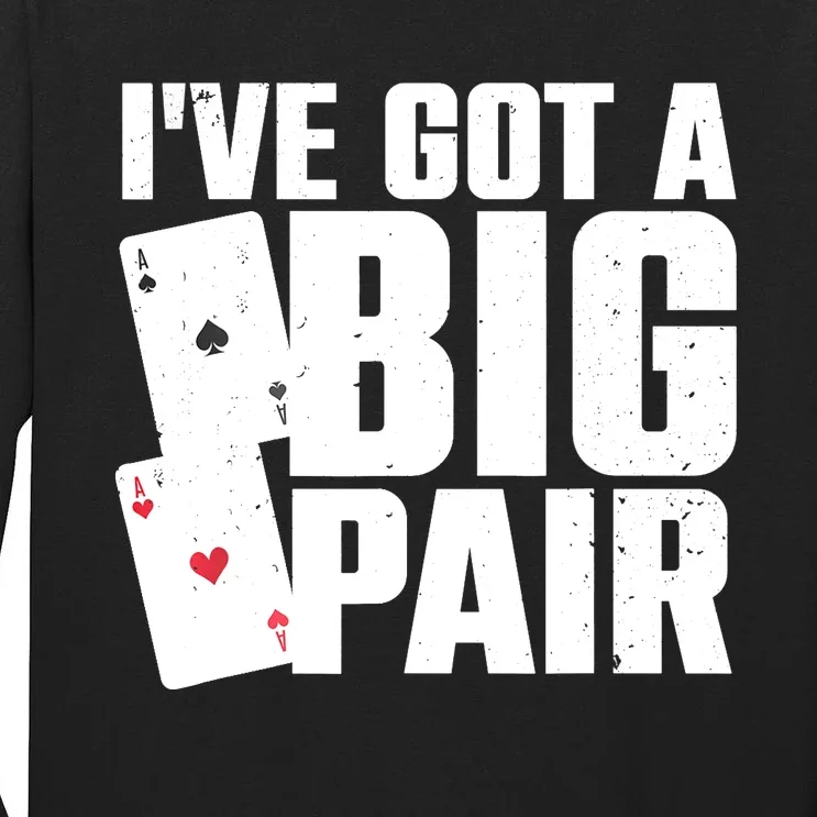 Cool Poker Player Design Casino Lover Gambler Tall Long Sleeve T-Shirt