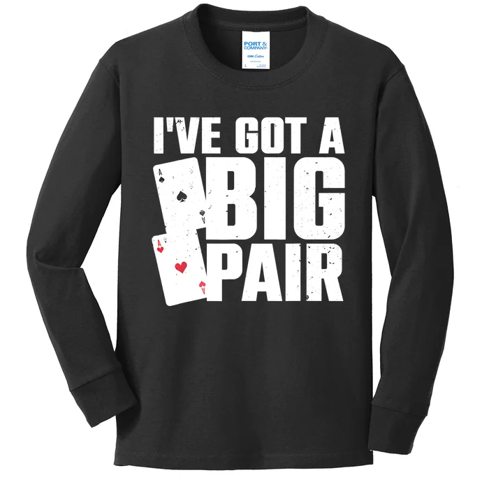 Cool Poker Player Design Casino Lover Gambler Kids Long Sleeve Shirt