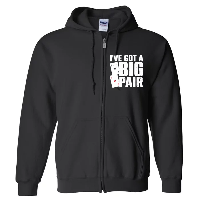 Cool Poker Player Design Casino Lover Gambler Full Zip Hoodie