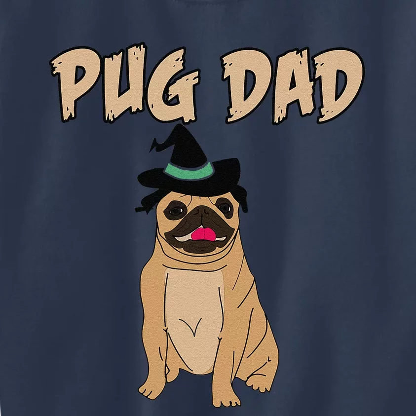 Cute Pet Pug Dog Animal Dad Father Halloween Grave Kids Sweatshirt