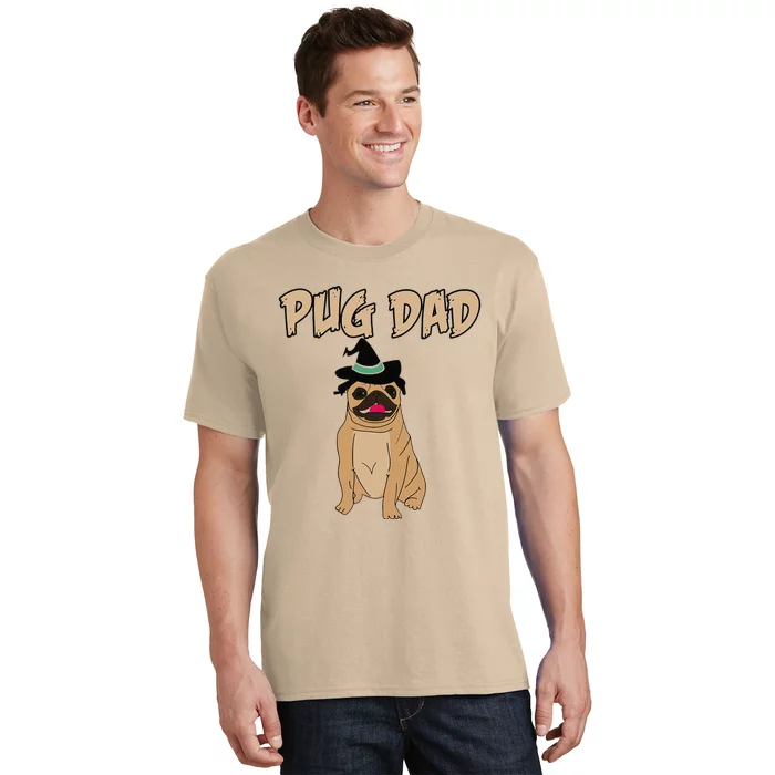 Cute Pet Pug Dog Animal Dad Father Halloween Grave T-Shirt