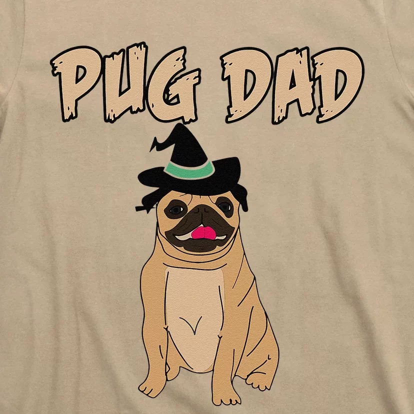 Cute Pet Pug Dog Animal Dad Father Halloween Grave T-Shirt