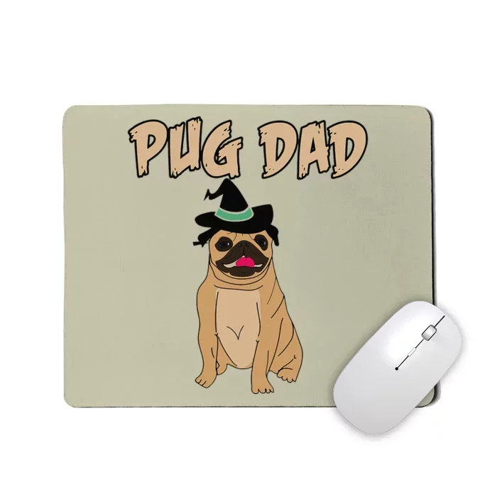 Cute Pet Pug Dog Animal Dad Father Halloween Grave Mousepad