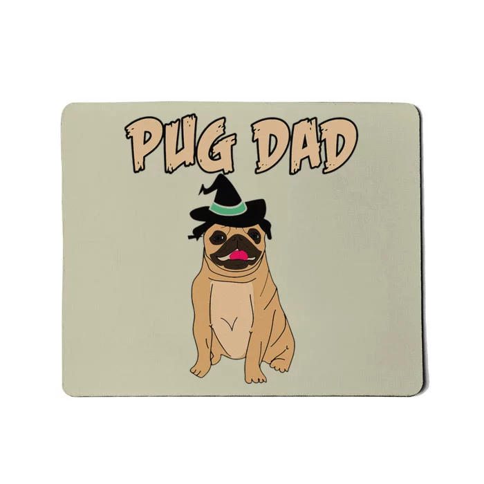 Cute Pet Pug Dog Animal Dad Father Halloween Grave Mousepad