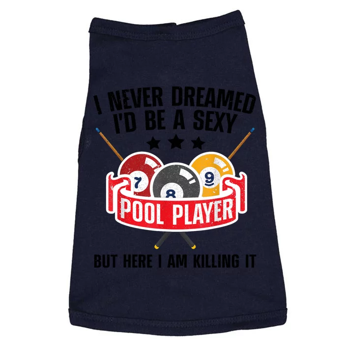 Cool Pool Player Design For Men Women Pool Billiards Player Doggie Tank