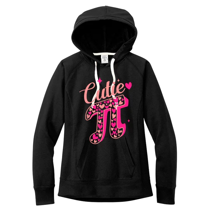 Cutie Pink Pi Day 2024 Women's Fleece Hoodie