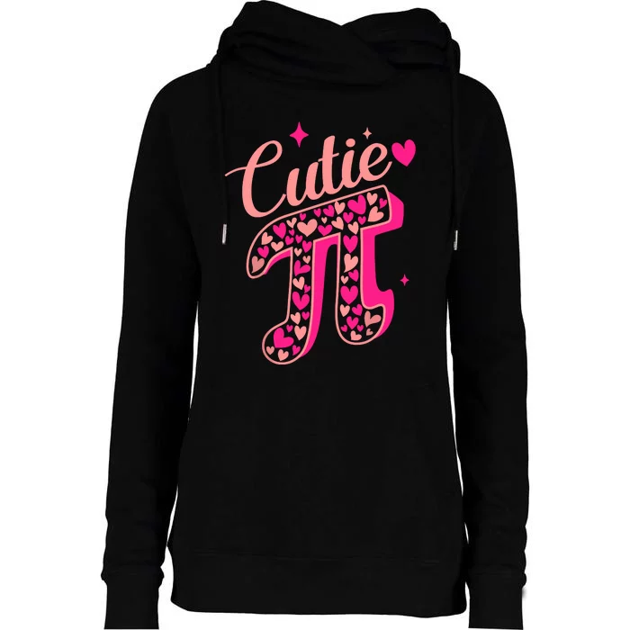 Cutie Pink Pi Day 2024 Womens Funnel Neck Pullover Hood