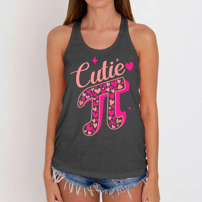 Cutie Pink Pi Day 2024 Women's Knotted Racerback Tank