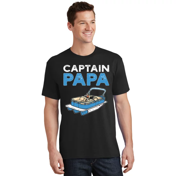 Captain Papa. Pontoon Boat Captain T-Shirt