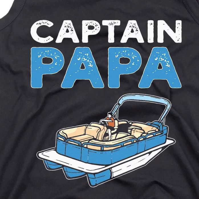 Captain Papa. Pontoon Boat Captain Tank Top