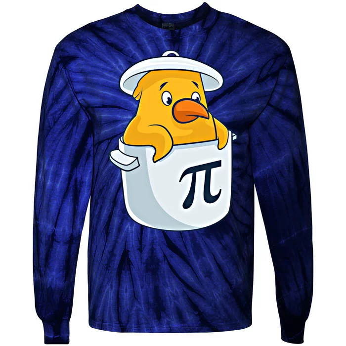 Chicken Pot Pie National Pi Day Pun Math Numbers March 14 Gift Tie-Dye Long Sleeve Shirt