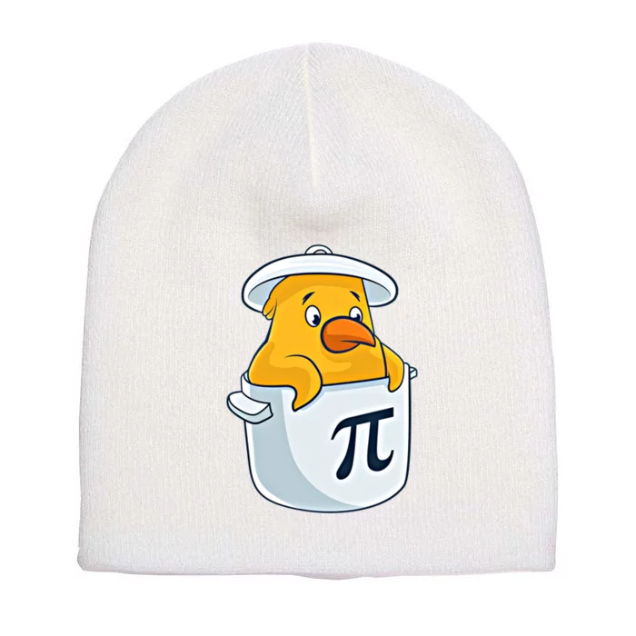 Chicken Pot Pie National Pi Day Pun Math Numbers March 14 Gift Short Acrylic Beanie