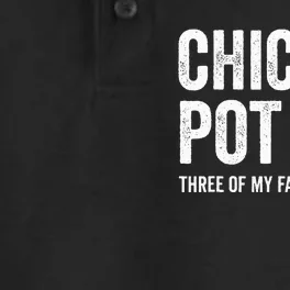 Chicken Pot Pie three of My Favorite Things Funny Dry Zone Grid Performance Polo