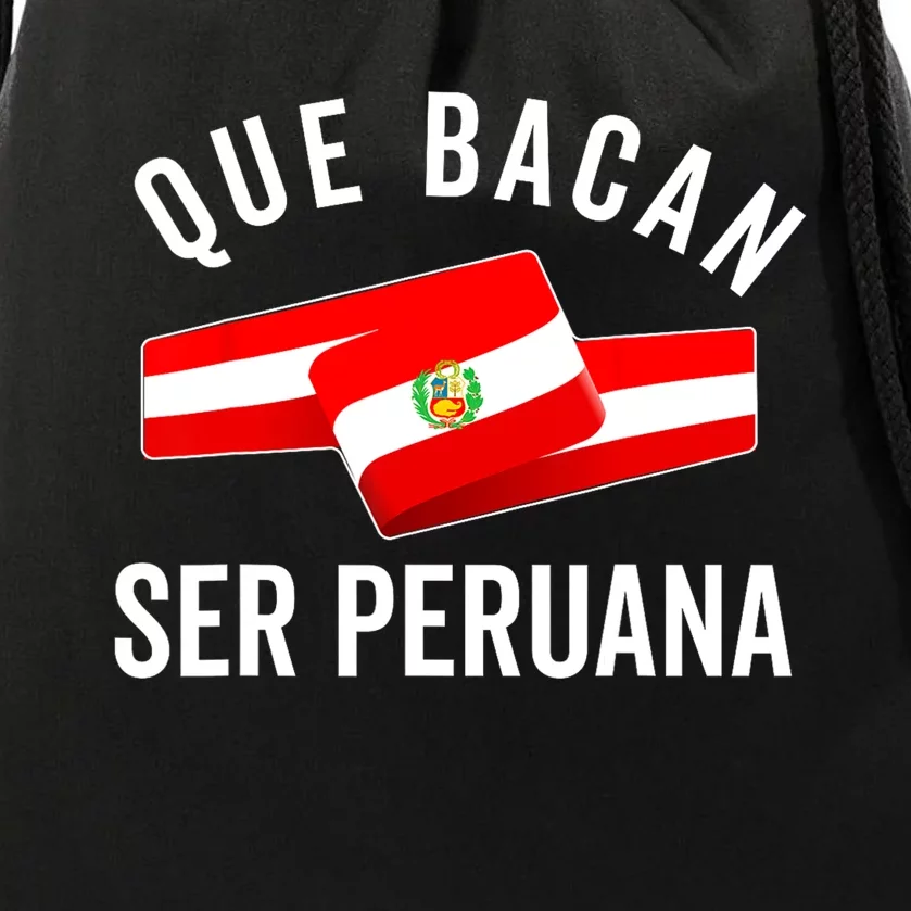 Camiseta Peruana Peruvian Flag Pride Peru Mujer Slang Women Drawstring Bag