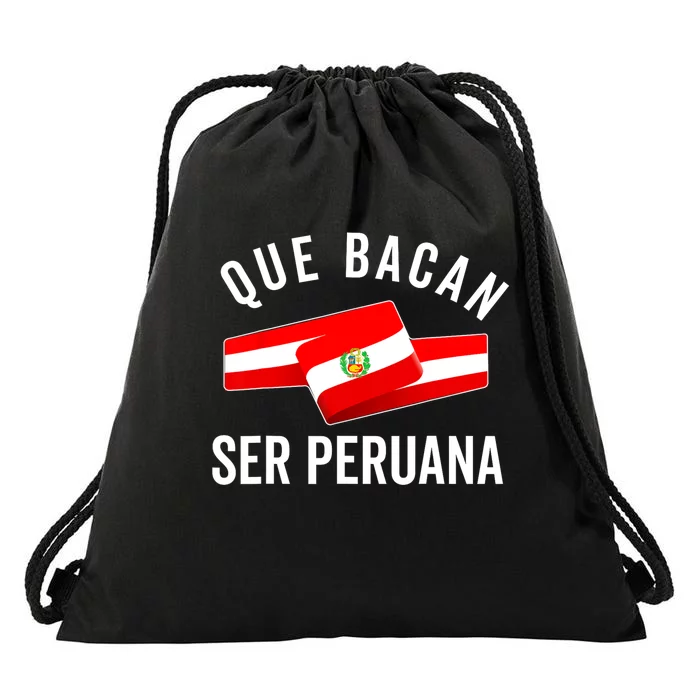 Camiseta Peruana Peruvian Flag Pride Peru Mujer Slang Women Drawstring Bag