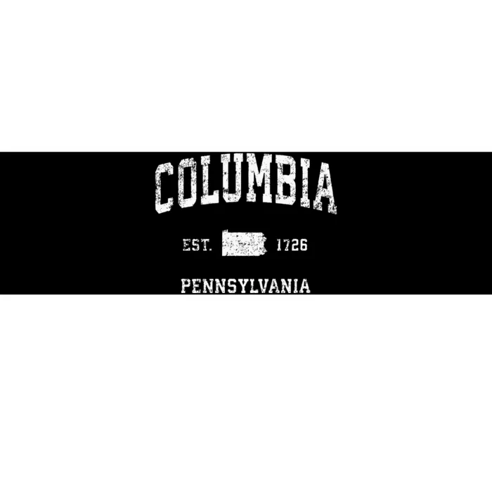 Columbia Pennsylvania PA Vintage Athletic Sports Design Bumper Sticker