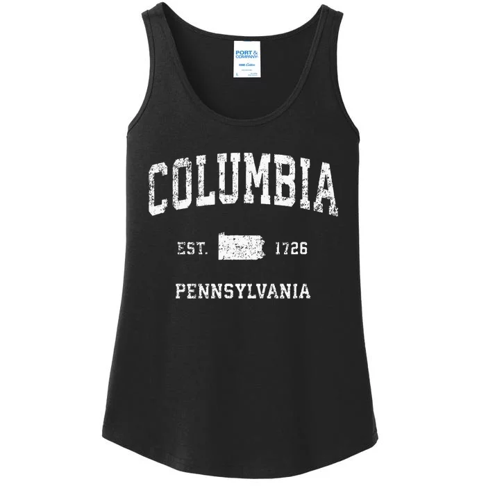 Columbia Pennsylvania PA Vintage Athletic Sports Design Ladies Essential Tank