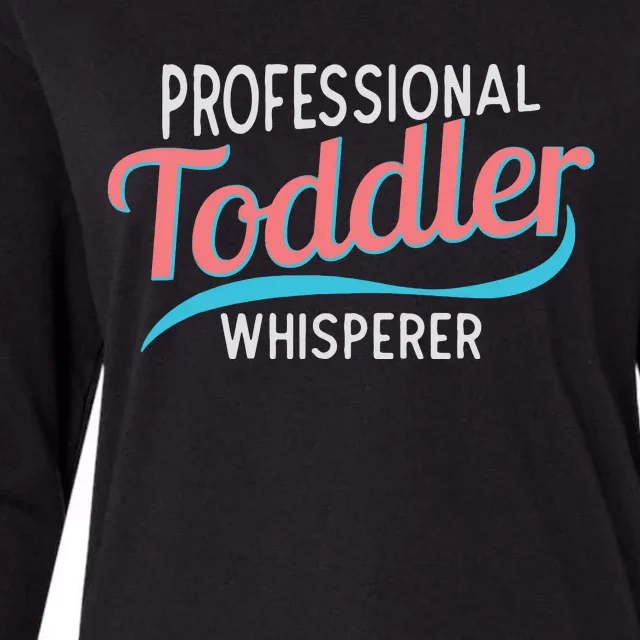 Childcare Provider Professional Whisperer Womens Cotton Relaxed Long Sleeve T-Shirt