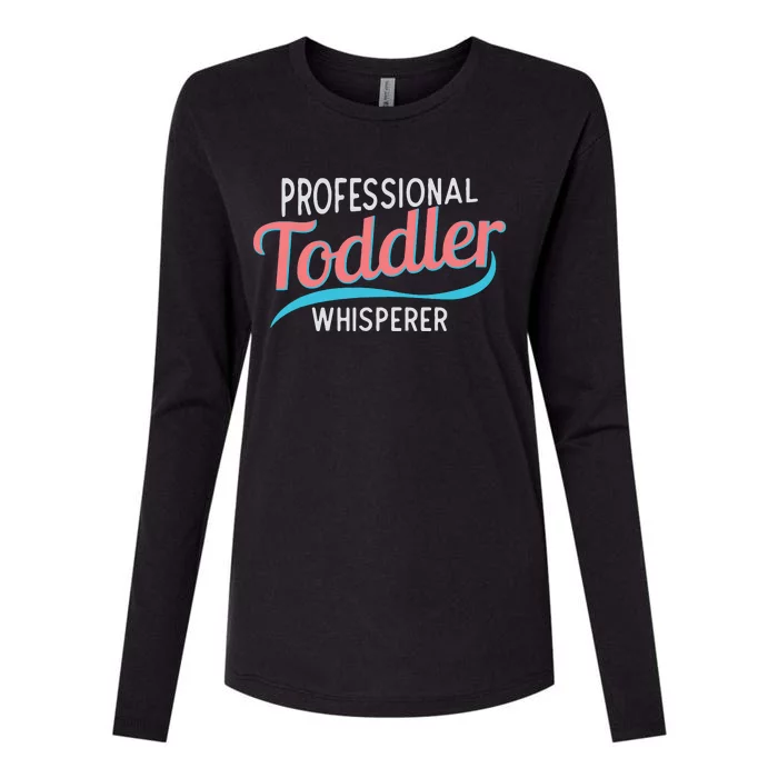 Childcare Provider Professional Whisperer Womens Cotton Relaxed Long Sleeve T-Shirt