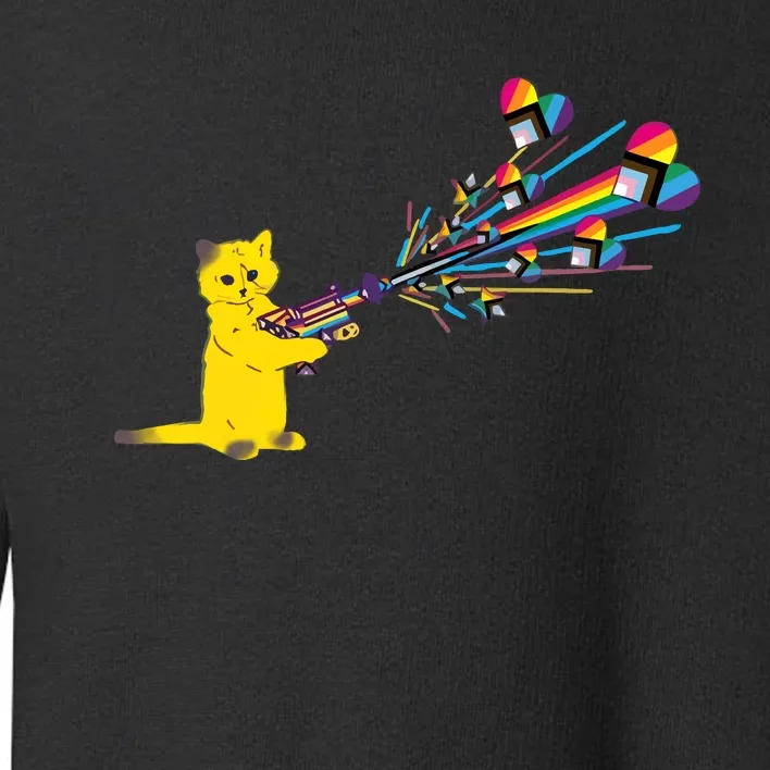 Cat Pew Pew Pride Toddler Sweatshirt