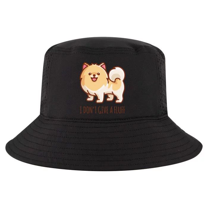 Cute Pomeranian Pom I don't give a fluff funny Cool Comfort Performance Bucket Hat