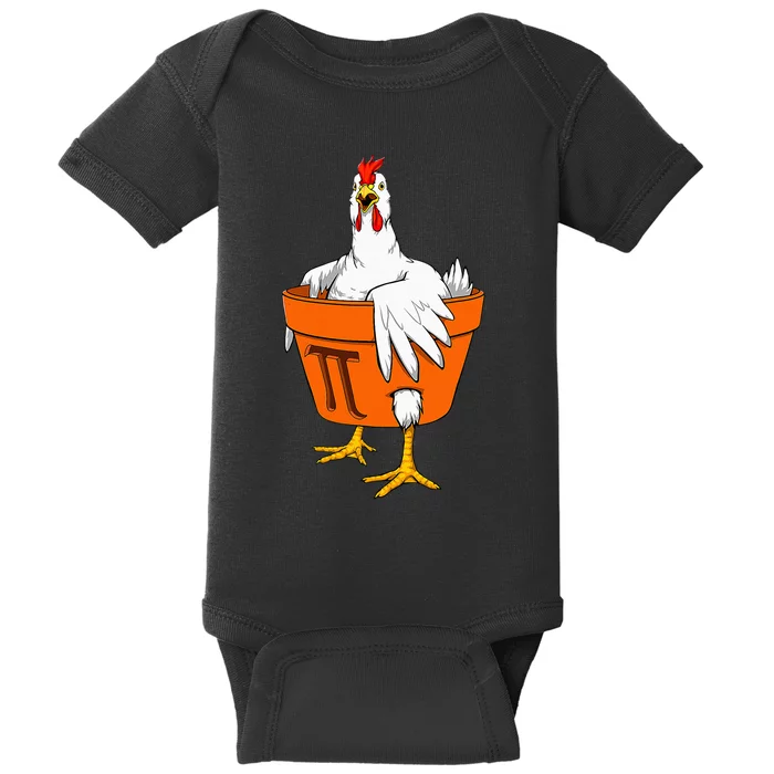 Chicken Pot Pi Day Math Teacher Gift Baby Bodysuit