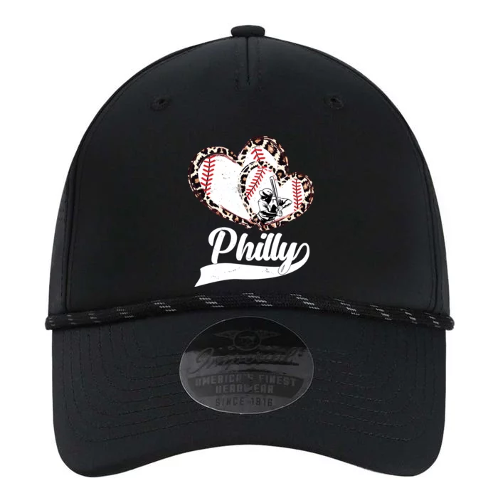 Cute Philly Philadelphia Baseball Hearts Performance The Dyno Cap