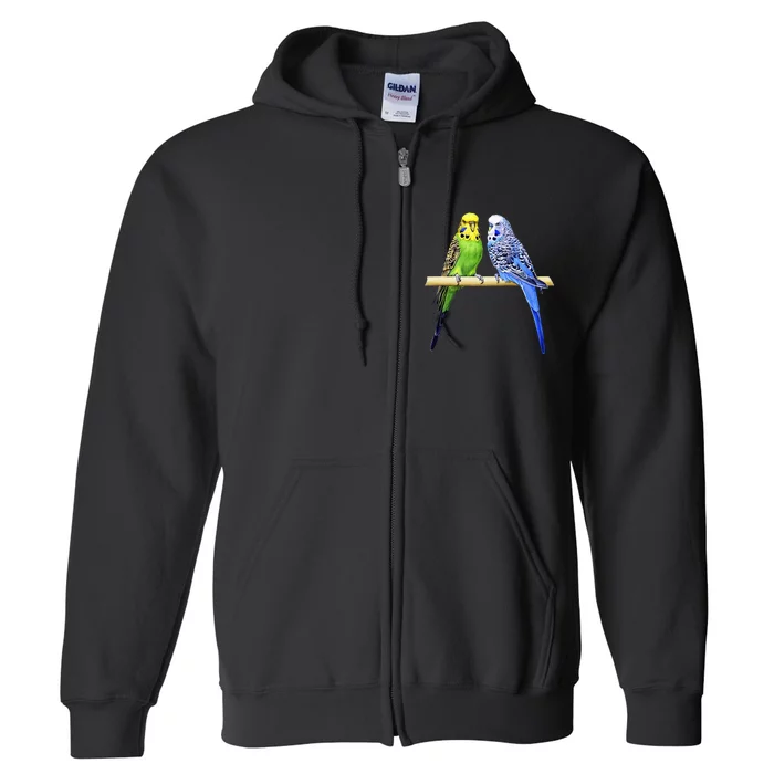 Colorful Parrots Parrot Birds Bird Lover Parakeets Full Zip Hoodie