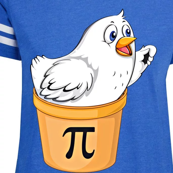 Chicken Pot Pie Gift Funny Math Pun Chicken Pot Pi 3 14 Gift Enza Ladies Jersey Football T-Shirt