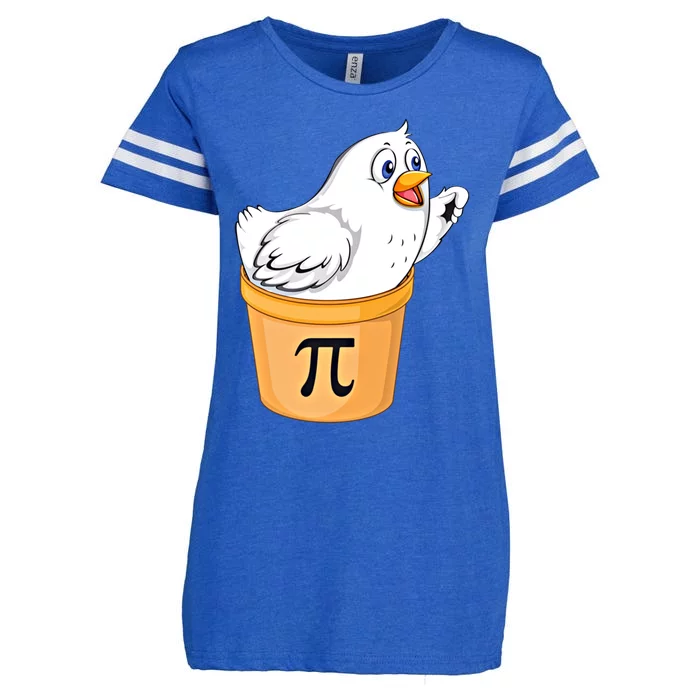 Chicken Pot Pie Gift Funny Math Pun Chicken Pot Pi 3 14 Gift Enza Ladies Jersey Football T-Shirt