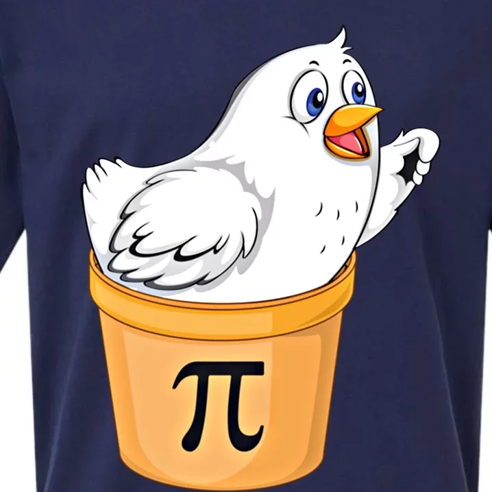 Chicken Pot Pie Gift Funny Math Pun Chicken Pot Pi 3 14 Gift Sueded Cloud Jersey T-Shirt