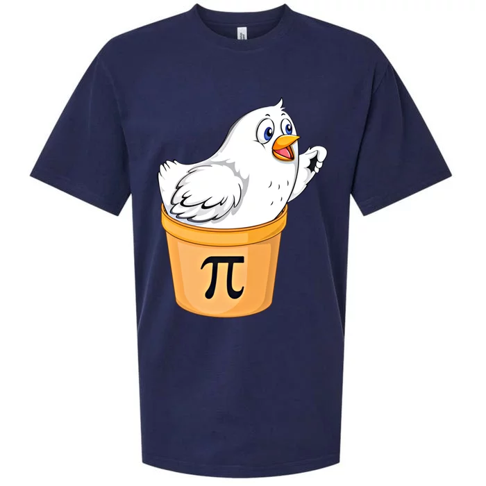 Chicken Pot Pie Gift Funny Math Pun Chicken Pot Pi 3 14 Gift Sueded Cloud Jersey T-Shirt