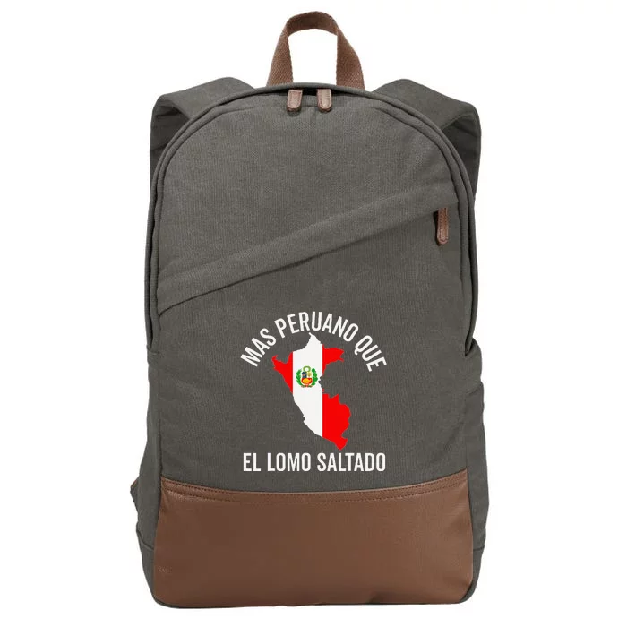 Camiseta Peruana Peruvian Flag Pride Peru Map Hombre Cotton Canvas Backpack