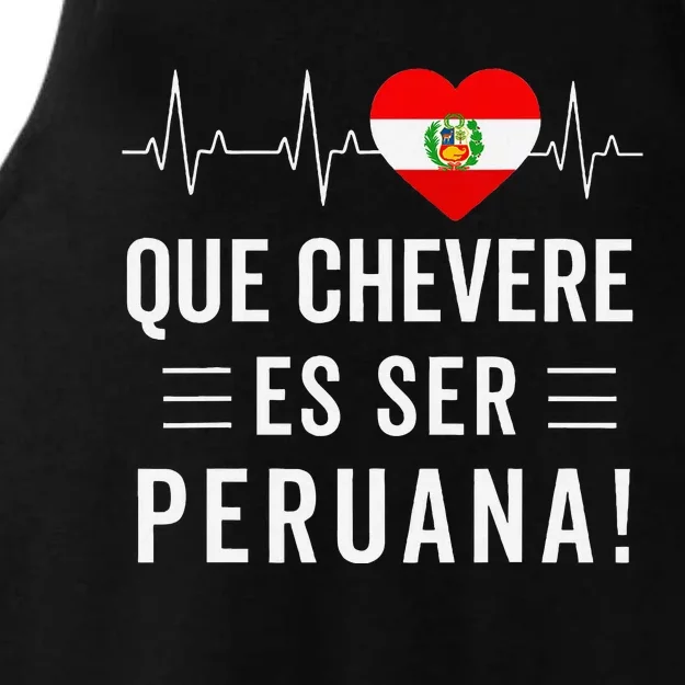 Camiseta Peruana Peruvian Flag Pride Peru Women Mujer Ladies Tri-Blend Wicking Tank