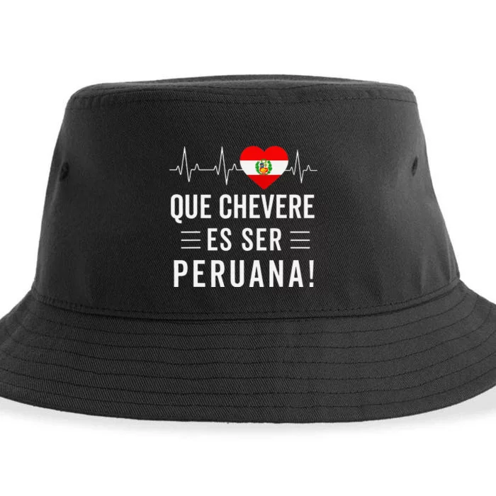 Camiseta Peruana Peruvian Flag Pride Peru Women Mujer Sustainable Bucket Hat