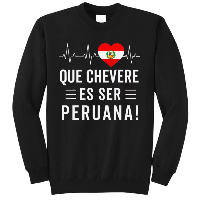 Camiseta Peruana Peruvian Flag Pride Peru Women Mujer Tall Sweatshirt