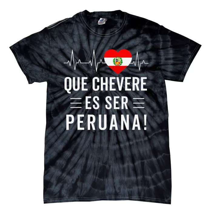 Camiseta Peruana Peruvian Flag Pride Peru Women Mujer Tie-Dye T-Shirt