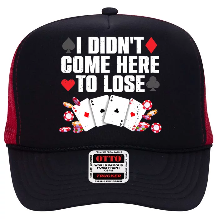 Cool Poker Player Art Casino Lover Gamblers High Crown Mesh Trucker Hat