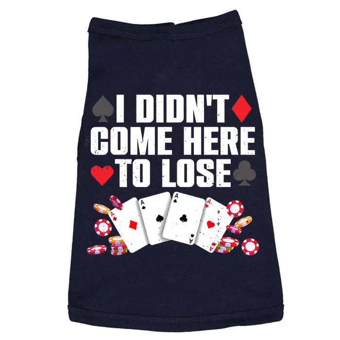 Cool Poker Player Art Casino Lover Gamblers Doggie Tank